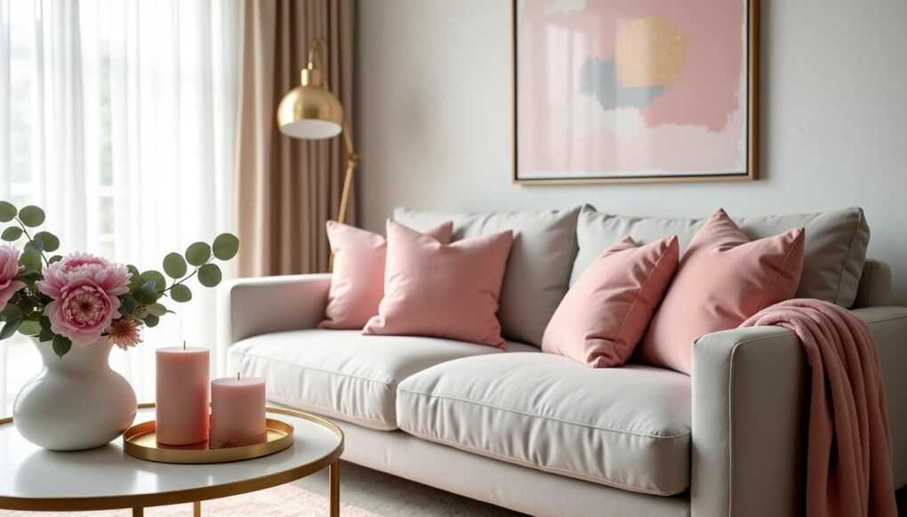How to Style Pink Living Room Accessories