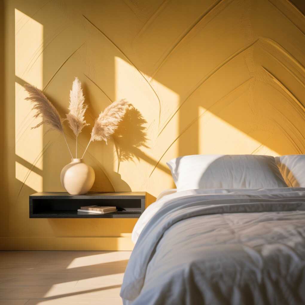 Yellow Accent Wall in South-Facing Rooms