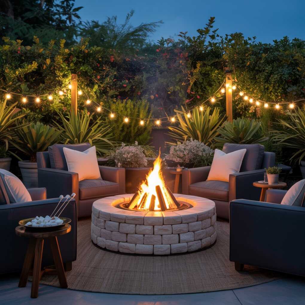 Cozy Fire Pit Lounge