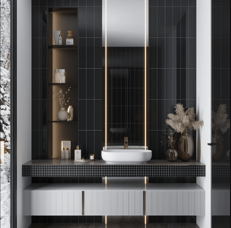 Why Black Floor Tiles from Apollo Tile Are Perfect for Small Spaces