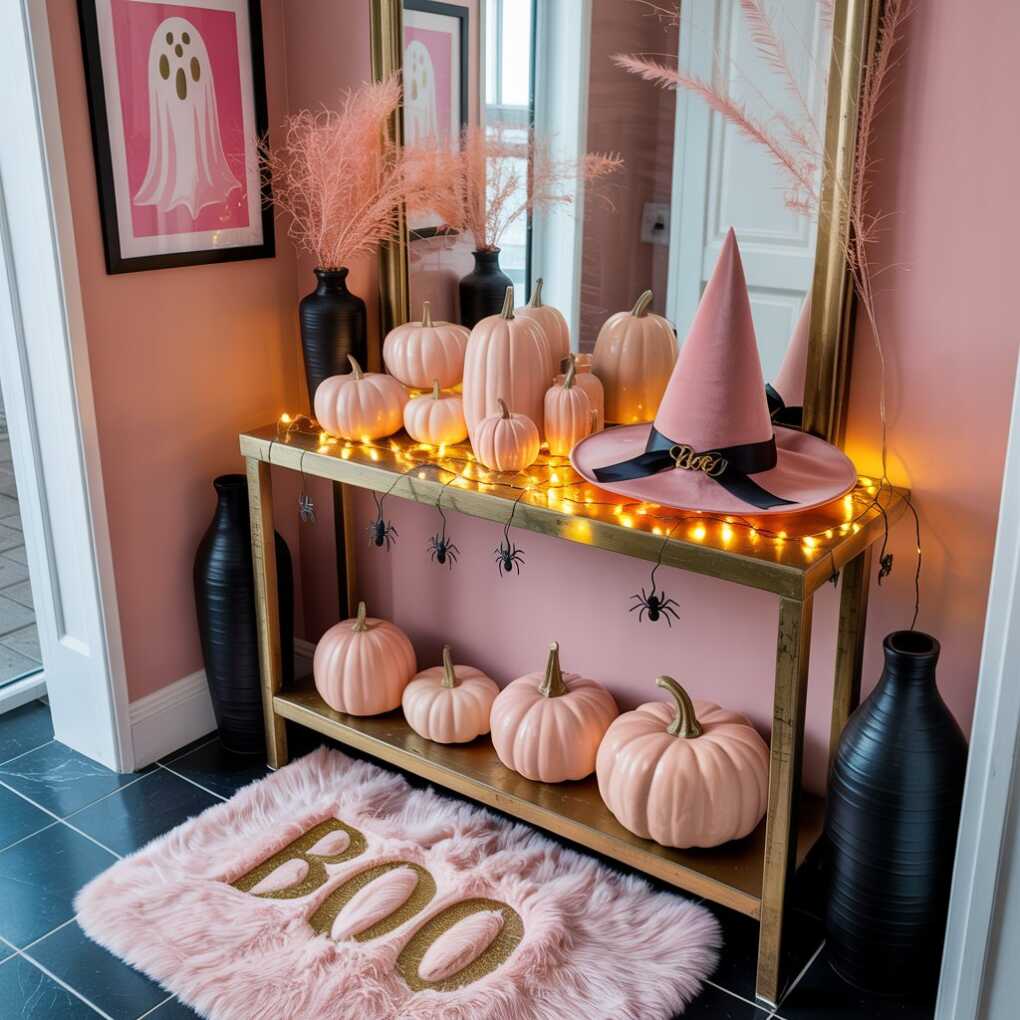 Glam Pink Entryway Display