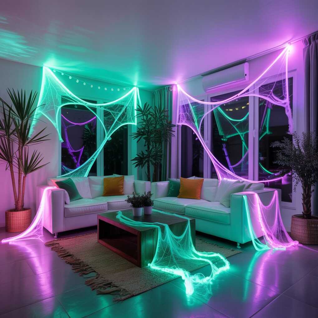 Neon Cobweb Accents