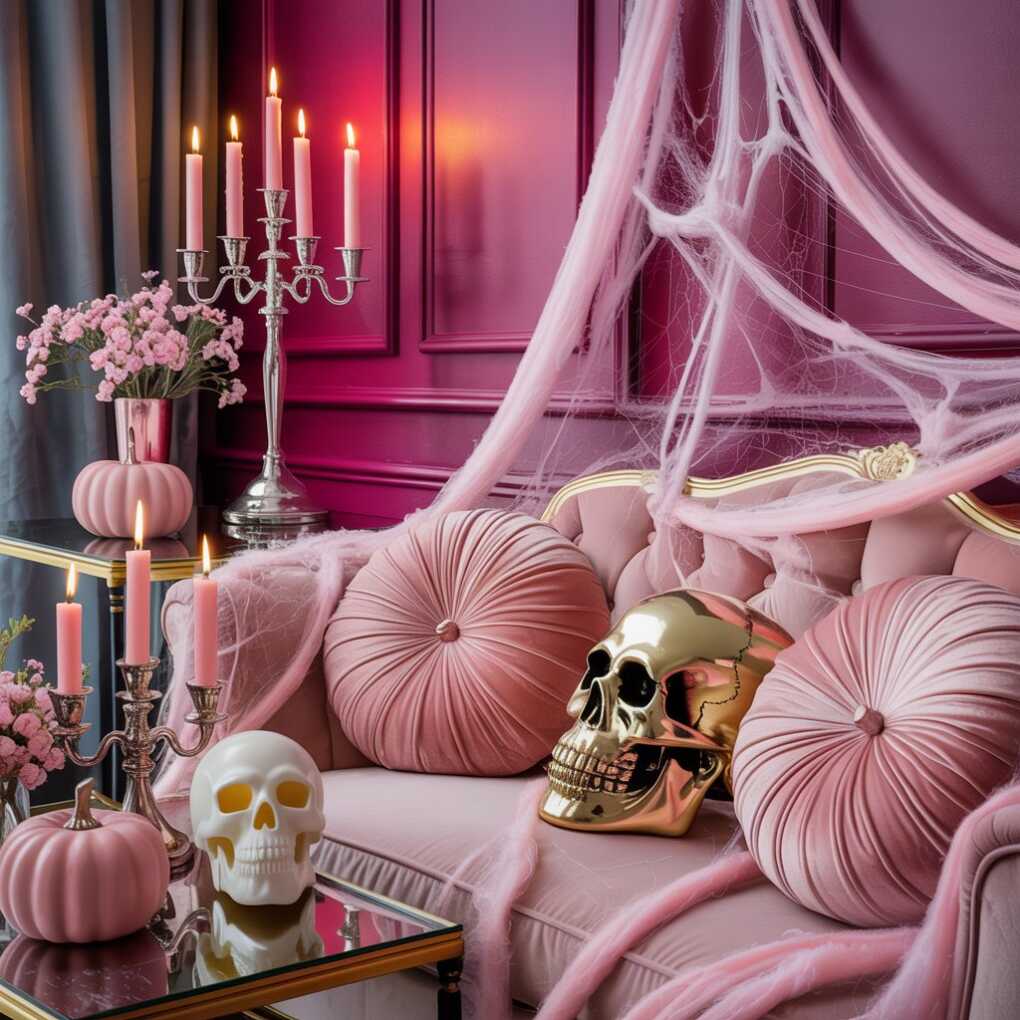 Pink Halloween Decor Ideas Where Spooky Meets Sweet Glamour