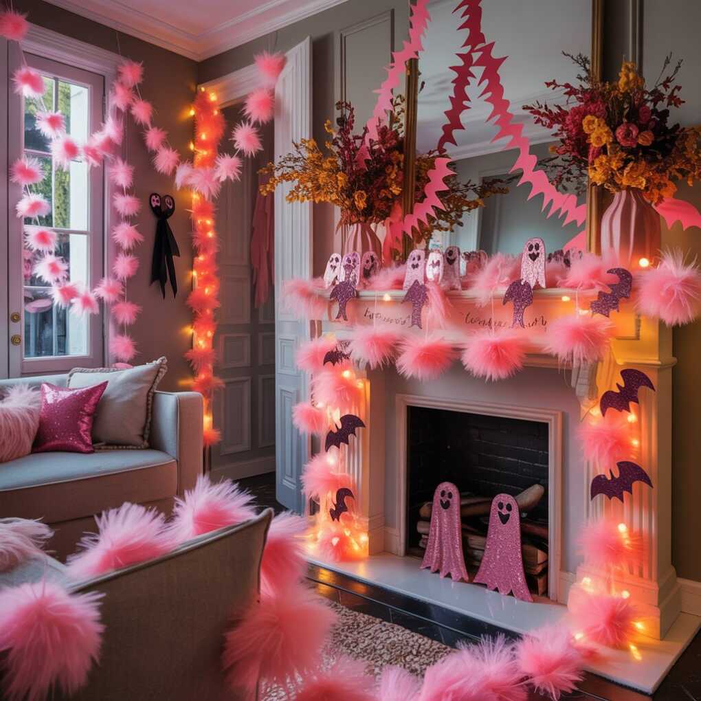 Pink Halloween Garland