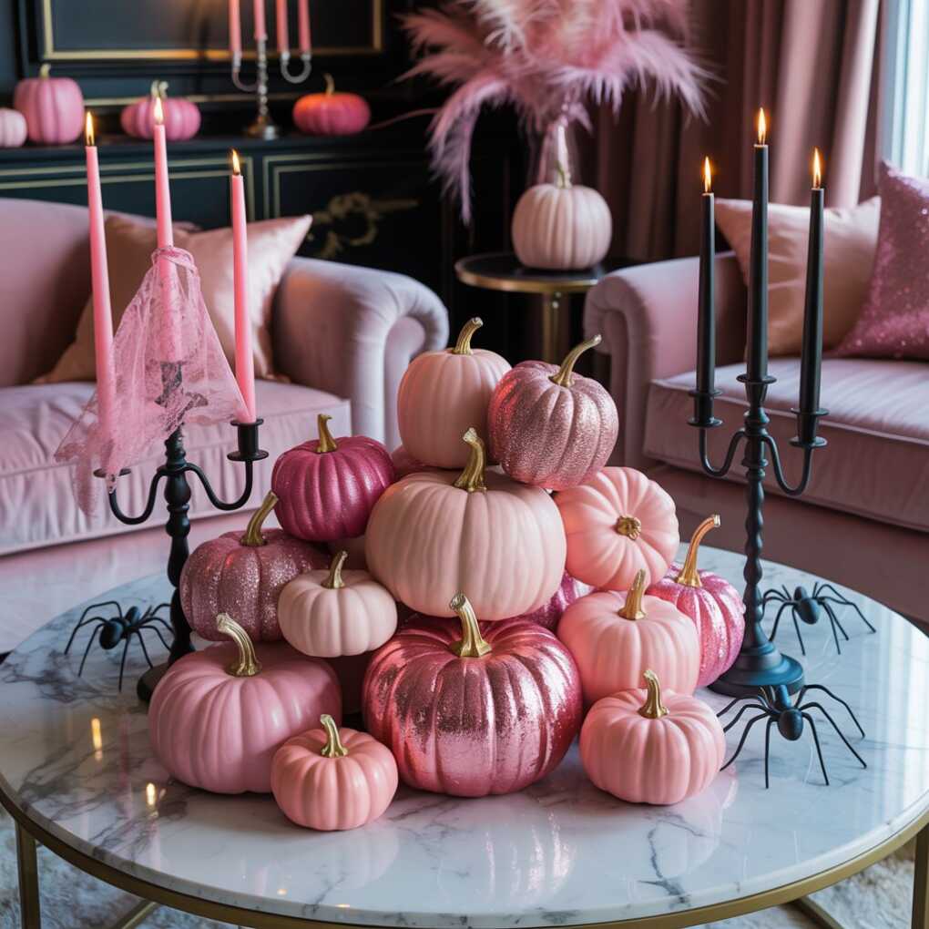 Pink Pumpkins The Centerpiece of Pinkoween