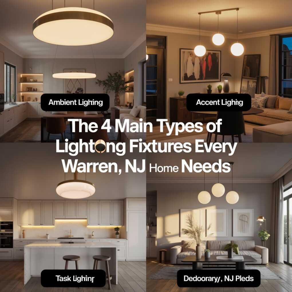 The 4 Main Types of Lighting Fixtures Every Warren, NJ Home Needs