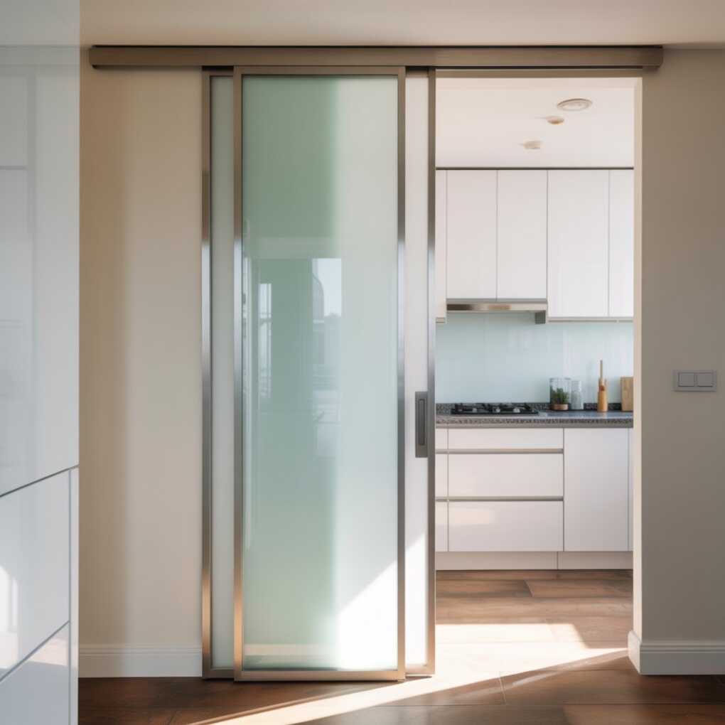 1. Single Sliding Kitchen Door Minimal & Space-Saving