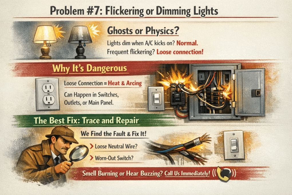 Flickering or Dimming Lights