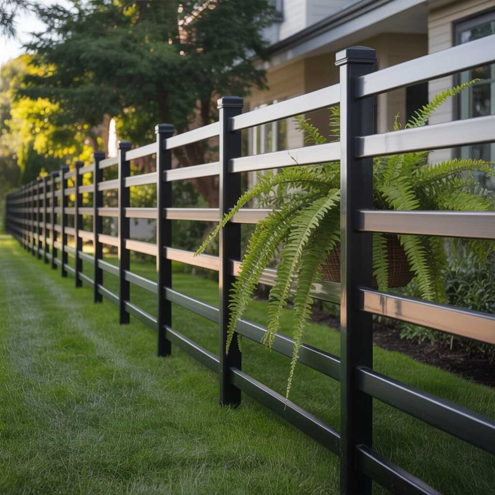 Black Metal Post-and-Rail Entryways