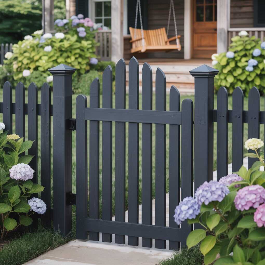 Black Picket with Arched Tops