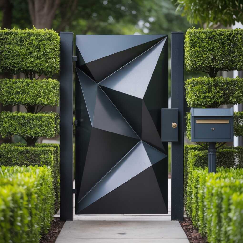 Black Steel Geometric Gates