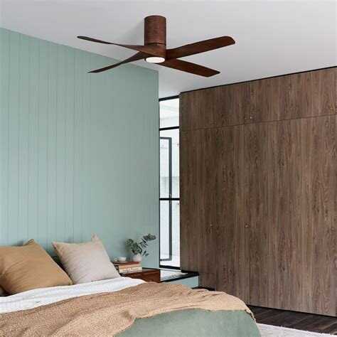 Comparison of black, white, and wood-finish modern ceiling fans