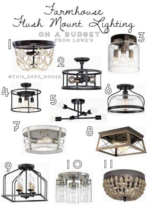 Comparison of different flush mount light sizes in a kitchen