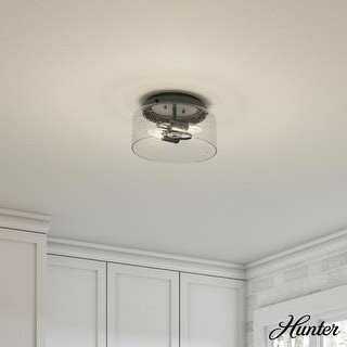 Flush mount bathroom ceiling light with damp-rated design