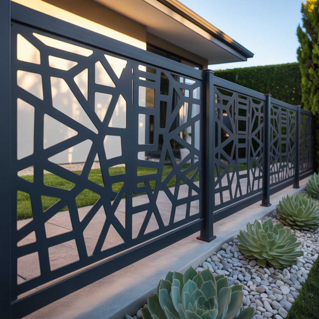Geometric Black Steel Borders