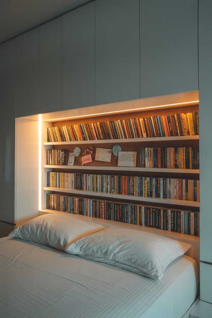 LED-Lit Book Niche
