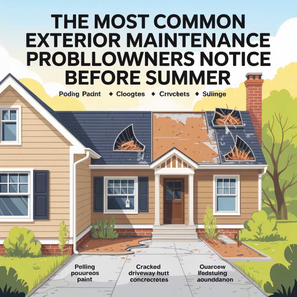 The Most Common Exterior Maintenance Problems Homeowners Notice Before Summer