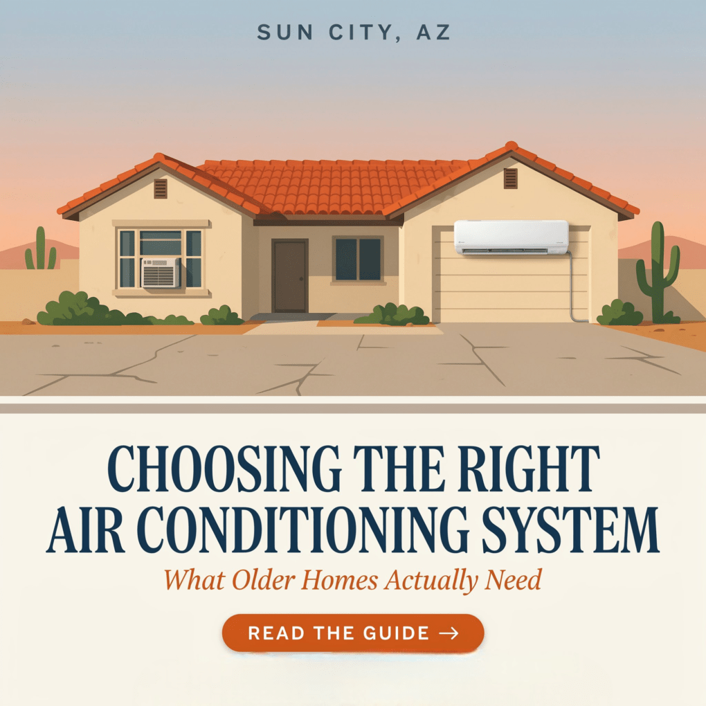 Choosing the Right Air Conditioning System for Sun City, AZ What Older Homes Actually Need