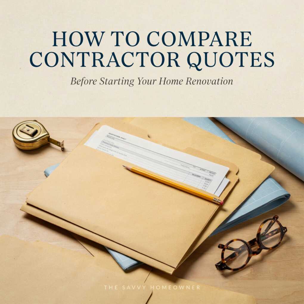 How to Compare Contractor Quotes Before Starting a Home Renovation