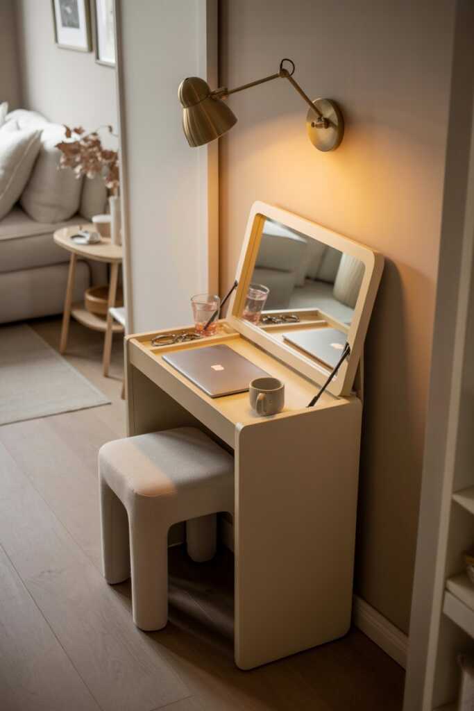 Multi-Functional Console That Doubles as a Desk or Vanity