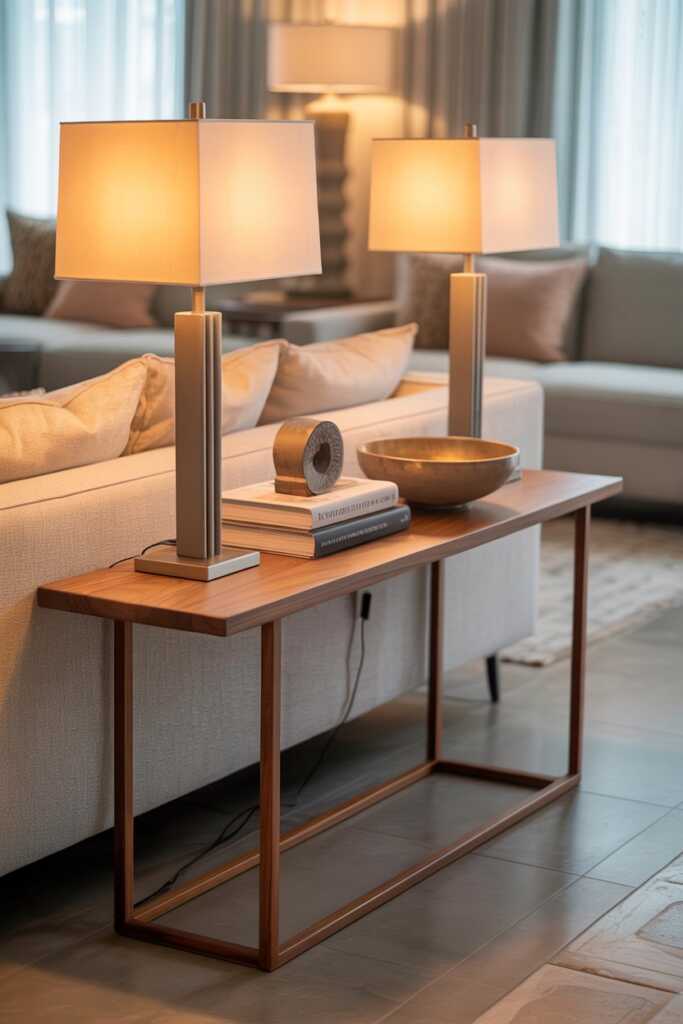 Petite Console for Behind the Sofa The Sofa Console Table